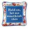 Furbish Studio Overthink Needlepoint Pillow, 11 X 11 In Multi