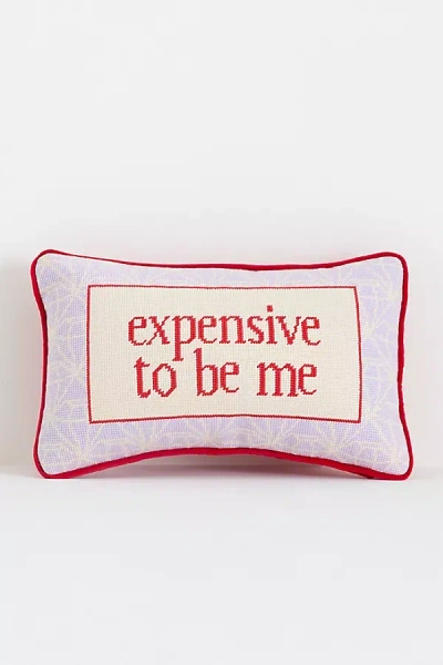 Furbish Studio Petite Needlepoint Pillow In Pink