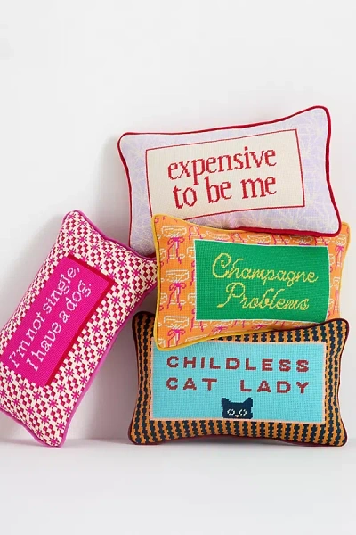 Furbish Studio Petite Needlepoint Pillow In Multi