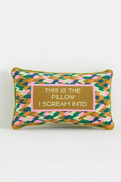 Furbish Studio Petite Needlepoint Pillow In Multi