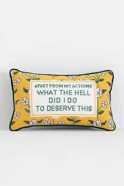 Furbish Studio Petite Needlepoint Pillow In Multi