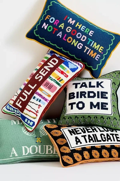 Furbish Studio Petite Needlepoint Pillow In Multi