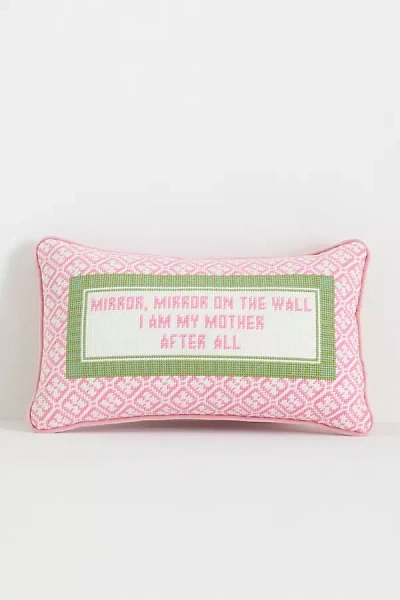 Furbish Studio Petite Needlepoint Pillow In Pink