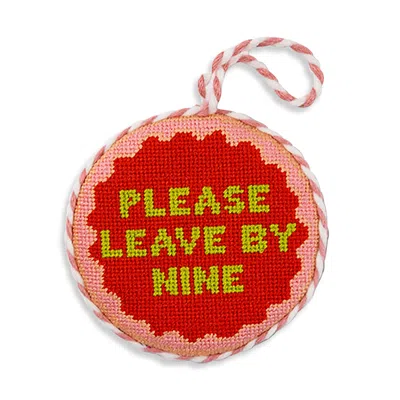 Furbish Studio Please Leave By Nin Needlepoint Ornament In Multi
