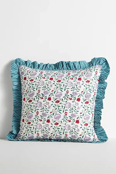Furbish Studio Ruffle Pillow In Blue