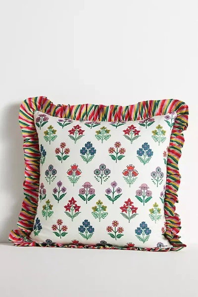 Furbish Studio Ruffle Pillow Cover In Multi