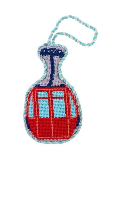 Furbish Studio Ski Lift Needlepoint Ornament In N,a