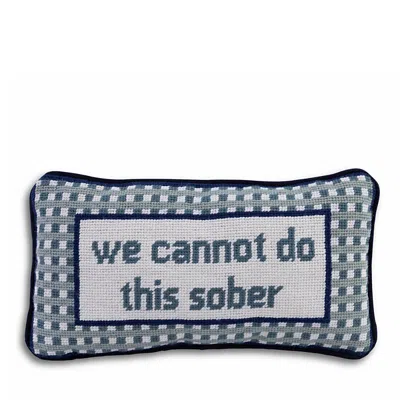 Furbish Studio Sober Needlepoint Pillow, 14 X 8 In Multi
