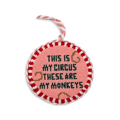 Furbish Studio This Is My Circus Needlepoint Ornament In Multi