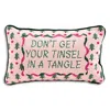 Furbish Studio Tinsel In A Tangle Needlepoint Pillow In Green