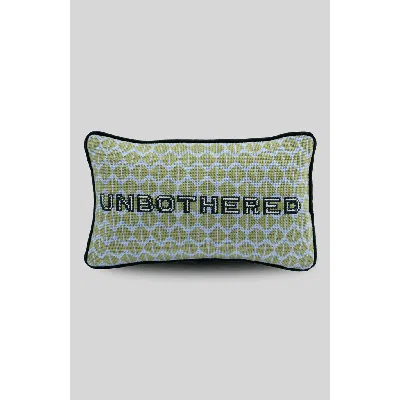 Furbish Studio Unbothered Needlepoint Pillow In Green