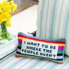 Furbish Studio Where The People Aren't Needlepoint Decorative Pillow In Frosted Mint
