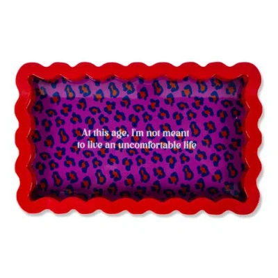 Furbish Uncomfortable Lacquer Tray In Purple
