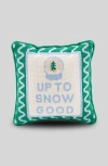 Furbish Up To Snow Good Needlepoint Pillow In Green