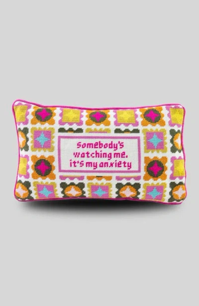 Furbish Watching Me Needlepoint Pillow
