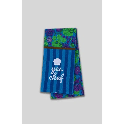 Furbish Yes Chef Dish Towel In Blue