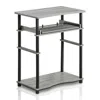 Furinno 10016gyw/bk Home Laptop Notebook Computer Desk, French Oak Grey/black