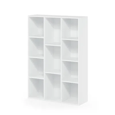 Furinno 11-cube Reversible Open Shelf Bookcase, White