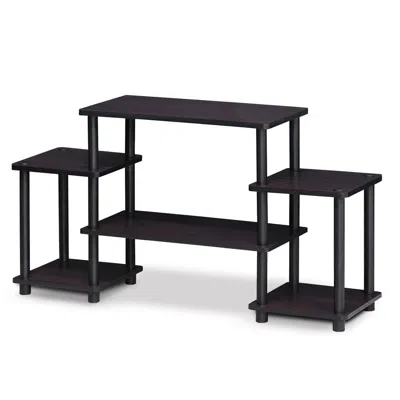 Furinno 11257dwn Turn-n-tube No Tools Entertainment Center, Dark Walnut