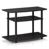 Furinno 13192dwn Turn-n-tube No Tools 3-tier Tv Stands, Dark Walnut