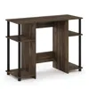Furinno 15112 Jaya Compact Computer Study Desk, Columbia Walnut/black