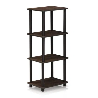 Furinno 16102wn/br Turn-n-tube 3 Space Shelf, Walnut/brown