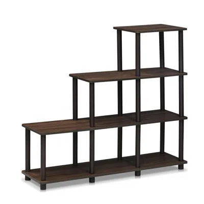 Furinno 16107wn/br Turn-n-tube Ladder Space Shelf, Walnut/brown