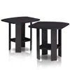 Furinno 2-11180dwn Simple Design End Table Set Of Two, Dark Walnut