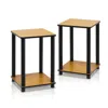 Furinno 2-99800rlc Turn-n-tube End Table Corner Shelves, Set Of 2