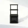 Furinno 2-tier Tall Side Table Display Rack With No Heat Decorative Electric Fireplace