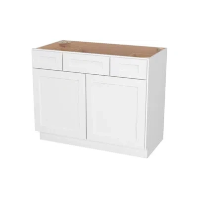 Furinno 2-drawer Shaker Bath Vanity Cabinet Without Top, Ready To Assemble, 21 D X 42 W X 34.5 H, White