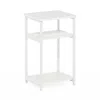 FURINNO 3-TIER INDUSTRIAL METAL FRAME END TABLE WITH STORAGE SHELVES, 1-PACK