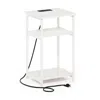 Furinno 3-tier Metal Frame Open Storage Side Table, End Table