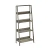 Furinno 5-tier Ladder Bookcase Display Shelf, French Oak