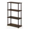 Furinno 99557 Turn-n-tube 4-tier Multipurpose Shelf Display Rack, Walnut/brown