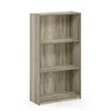 Furinno 99736 Basic 3-tier Bookcase Storage Shelves, Sonoma Oak
