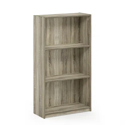 Furinno 99736 Basic 3-tier Bookcase Storage Shelves, Sonoma Oak