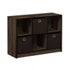 Furinno 99940 Basic 3x2 Bookcase Storage W/bins, Columbia Walnut/dark Brown