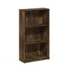 Furinno Basic 3-tier Bookcase Storage Shelves, Amber Pine