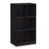Furinno Basic 3-tier Bookcase Storage Shelves, Dark Walnut, 99736dwn