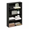 Furinno Basic 4-tier Open Shelf Bookcase, Bookshelf, Storage Organizer, 6 X 24 X 35