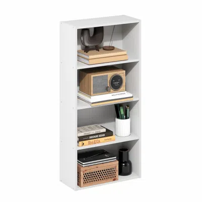 Furinno Basic 4-tier Open Shelf Bookcase, Bookshelf, Storage Organizer, 7 X 17 X 35