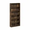 Furinno Basic 6-tier Open Shelf Bookcase, Bookshelf, Storage Organizer, Amber Pine In Brown