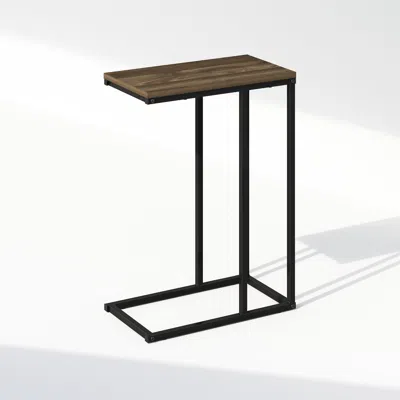 Furinno C-shaped Side Table, End Table For Couch, Sofa & Bed With Metal Frame