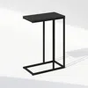 Furinno C-shaped Side Table, End Table For Couch, Sofa & Bed With Metal Frame, Americano