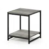 Furinno Camnus Modern Living 2-tier End Table, French Oak Grey In Gray