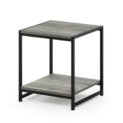 Furinno Camnus Modern Living 2-tier End Table, French Oak Grey In Gray