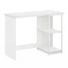 Furinno Camnus Modern Living Computer Desk 40 Inch, Solid White/white