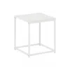 Furinno Camnus Modern Living End Table, Solid White/white In White