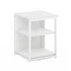 Furinno Camnus Modern Living End Table, Solid White/white
